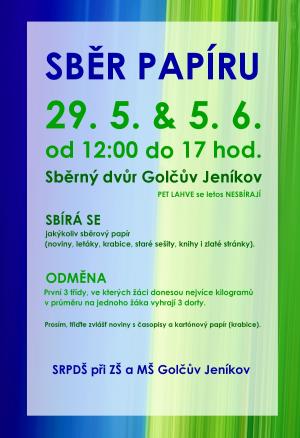 sběr papíru