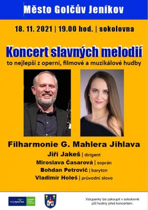 Koncert slavných melodií - plakát