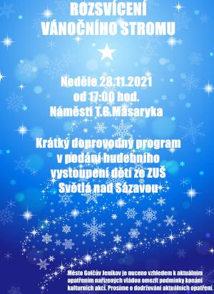 Rozsvícení vánočního stromu - plakát