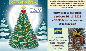 Rozsvícení vánočního stromu ve Stupárovicích  1
