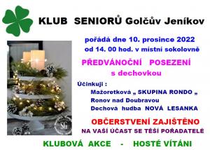 Předvánoční posezení s dechovkou - plakát