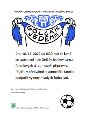 I.ROČNÍK TURNAJE O POHÁR STAROSTY MĚSTA GOLČŮV JENÍKOV 1
