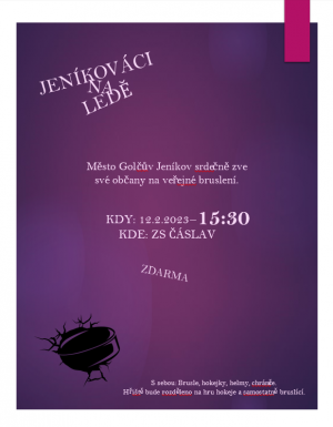 Veřejné bruslení - Změna času - začátek od 15.30 hod. 1