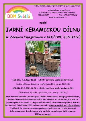 JARNÍ KERAMICKÁ DÍLNA V GOLČOVĚ JENÍKOVĚ 1