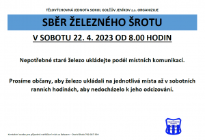 Sběr železného šrotu - plakát